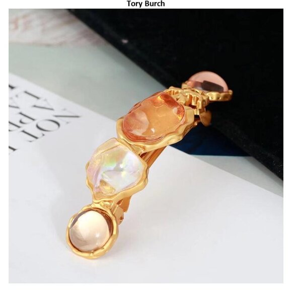 Tory Burch gold hair accessory hair clip - Picture 2 of 6
